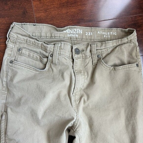 DENIZEN from Levi's Men's 231 Athletic Fit Taper Jeans - Light Beige, 28Wx28L - Picture 3 of 9